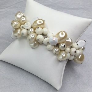 Chunky Cluster Beaded Stretch Bracelet